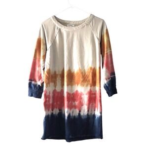 THML Anthropologie Women's Tie Dye Sweatshirt Sz S Art to Wear Boho Cottage Core